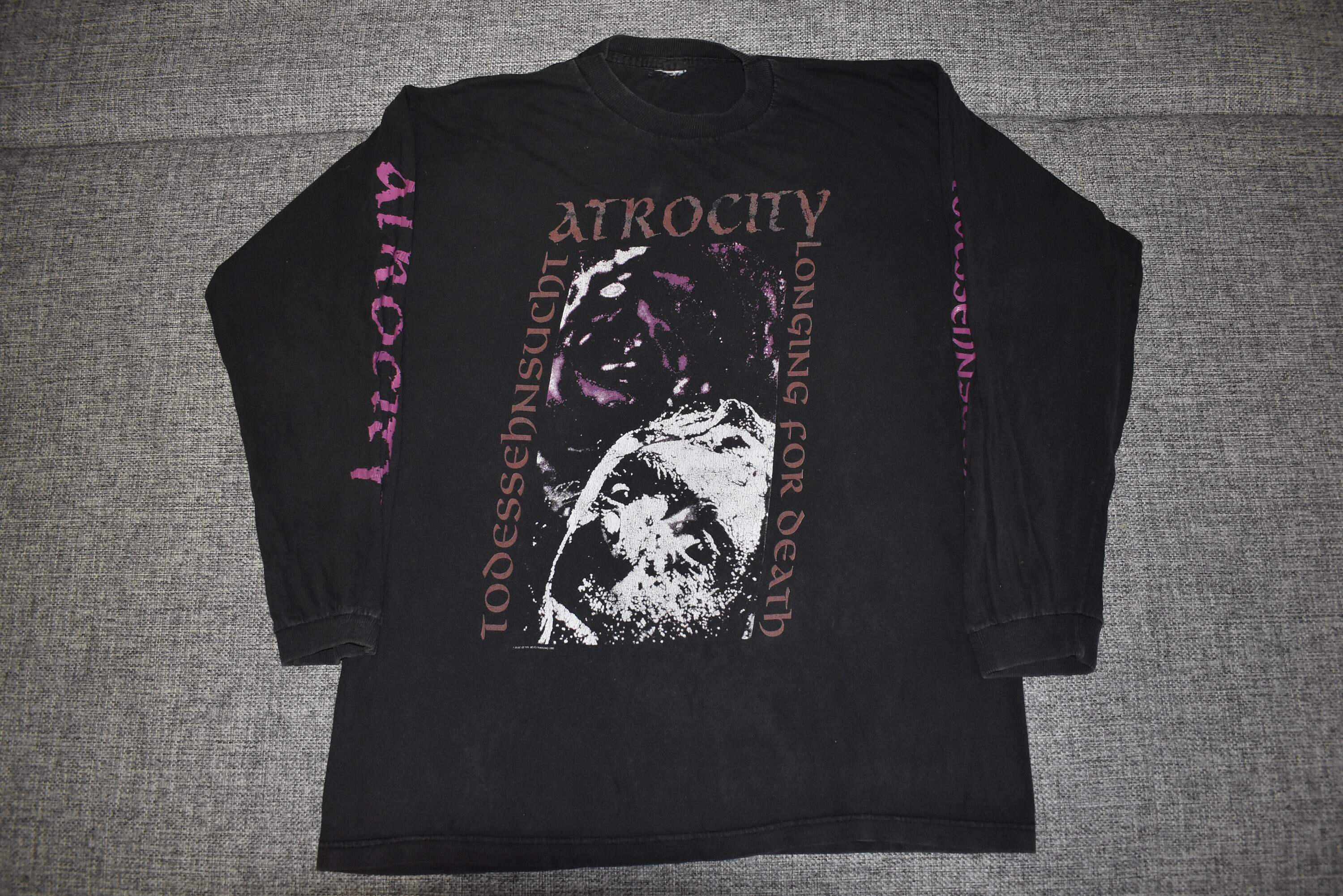 Atrocity Todessehnsucht shirt long sleeve L 1992 90s rare | Etsy