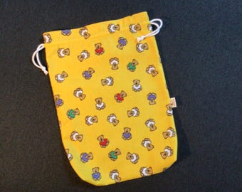 Single item: Fabric bag for game pieces 31 x 25 cm, puzzle bag, double-layered laundry bag, gift bag, fabric bag, fabric pouch