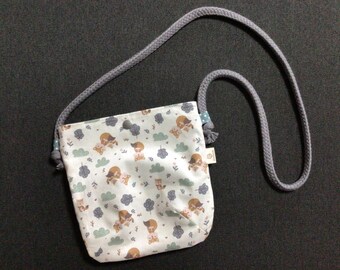 Shoulder bag for boys and girls, children's bag, children's basket, fabric bag, toy bag, cotton bag