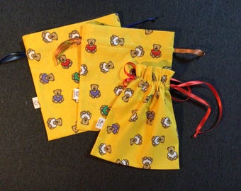 Gift bags 18x18 cm, marbles, party favor bags, children's birthday bags, fabric bags, fabric pouches