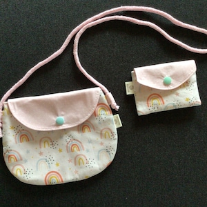 Umhängetasche Mädchentasche  Kinderkörbchen Stoffbeutel Spielzeugtasche Baumwolltasche