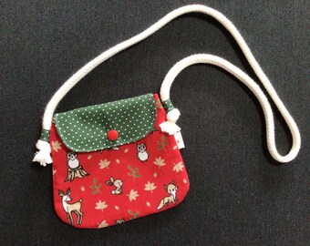 Shoulder bag, unique item, girl's bag, fabric bag, toy bag, cotton bag