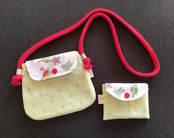 Shoulder bag, unique item, girl's bag, fabric bag, toy bag, cotton bag