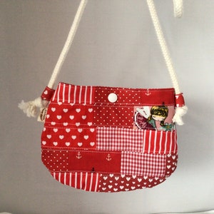 Umhängetasche Einzelstück Mädchentasche Patchwork Stoffbeutel Spielzeugtasche Baumwolltasche