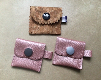 Faux leather shopping trolley chip pouch, key ring, wallet