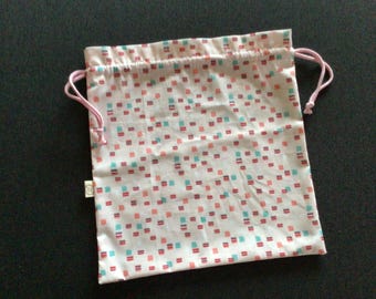 Fabric bag for game pieces 30 x 27 cm, puzzle bag, laundry bag, gift bag, fabric bag, fabric bag