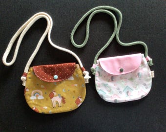 Shoulder bag Girls bag Children's basket Fabric bag Toy bag Cotton bag