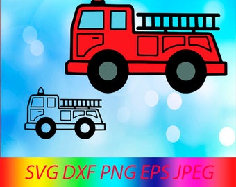 Fire truck stencil | Etsy