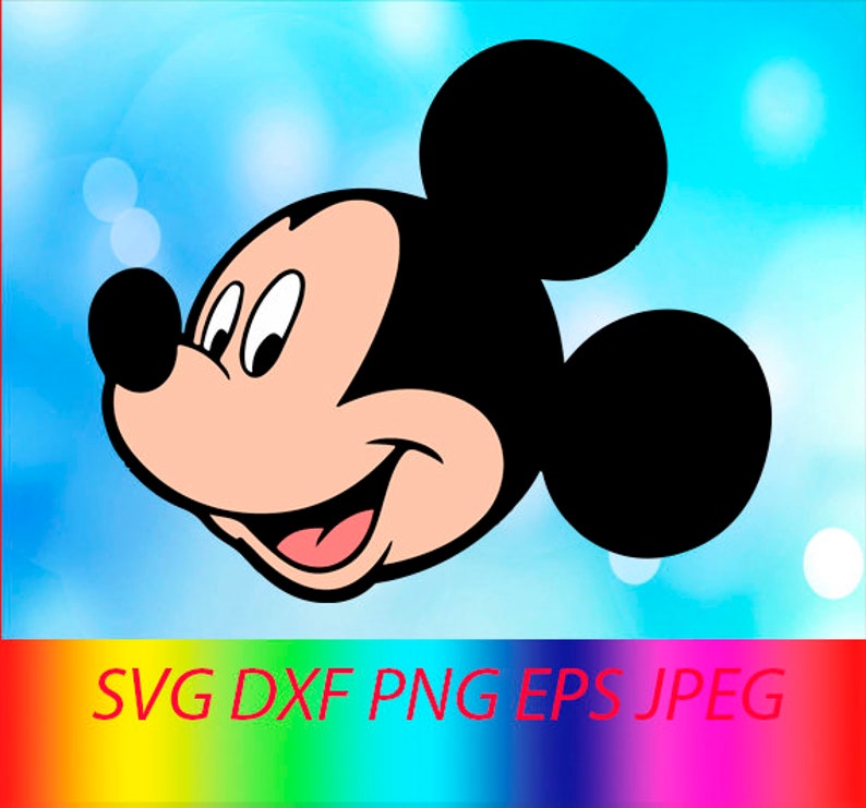 Download SVG Mickey Mouse Face Vector Layered Cut File Silhouette ...