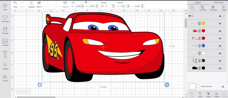 Svg Lightning Mcqueen Cars3 Vector Layered Cut File Silhouette | Porn