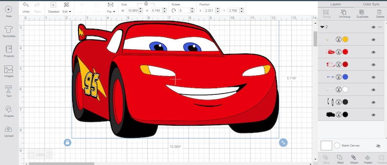 Svg Lightning Mcqueen Cars3 Vector Layered Cut File Silhouette | Porn