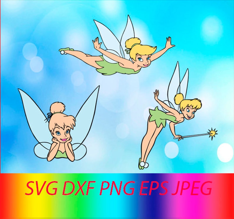 SVG Tinkerbell Vector Layered Cut File Silhouette Cameo Cricut | Etsy