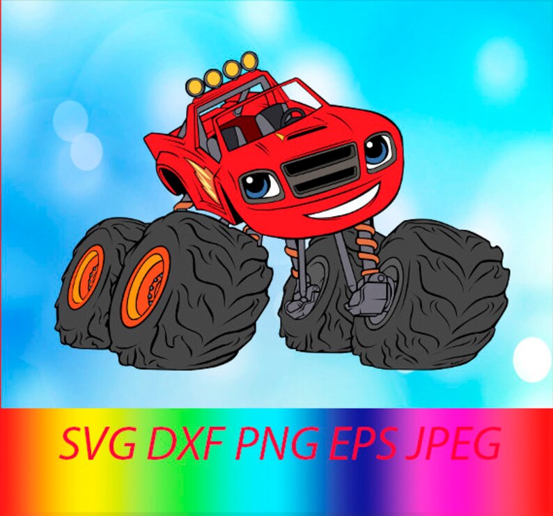 Download SVG Blaze Monster Machines Vector Layered Cut File Silhouette | Etsy