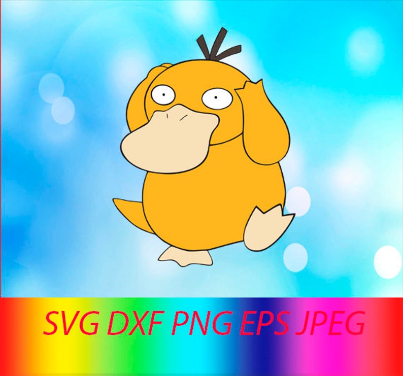 Download SVG Psyduck pokemon Vector Layered Cut File Silhouette ...