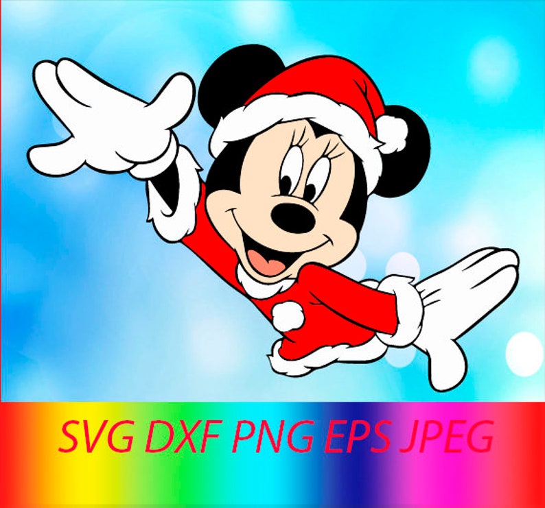 Download SVG Christmas Minnie Mouse Face Vector Layered Cut File | Etsy
