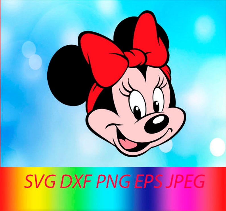 Download SVG Minnie Mouse Face Vector Layered Cut File Silhouette ...