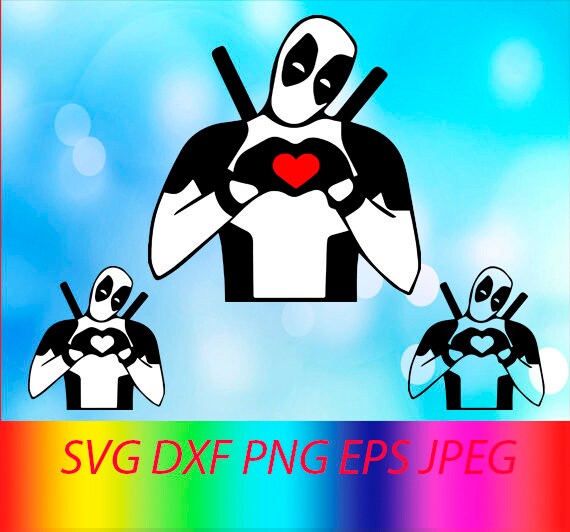 Download Svg Deadpool Vector Layered Cut File Silhouette Cameo Cricut Etsy