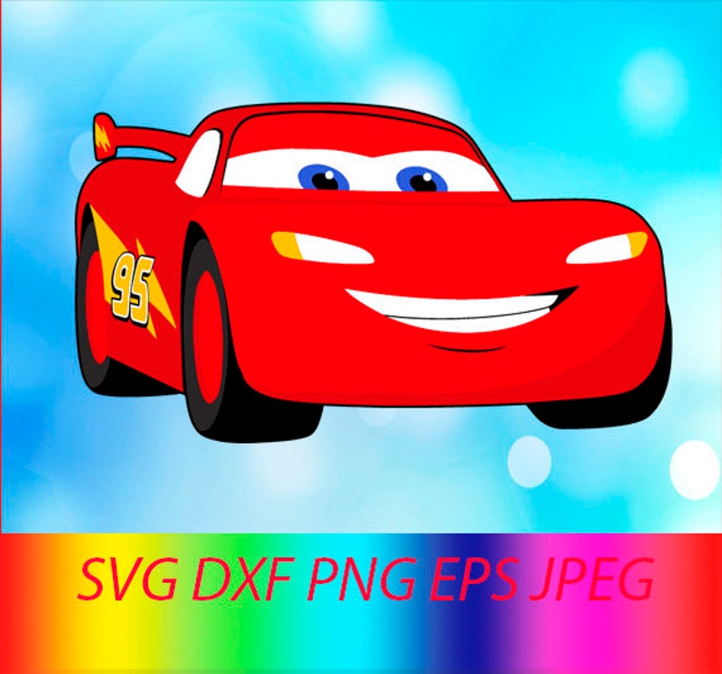 SVG Lightning McQueen CARS3 Vector Layered Cut File Silhouette | Etsy