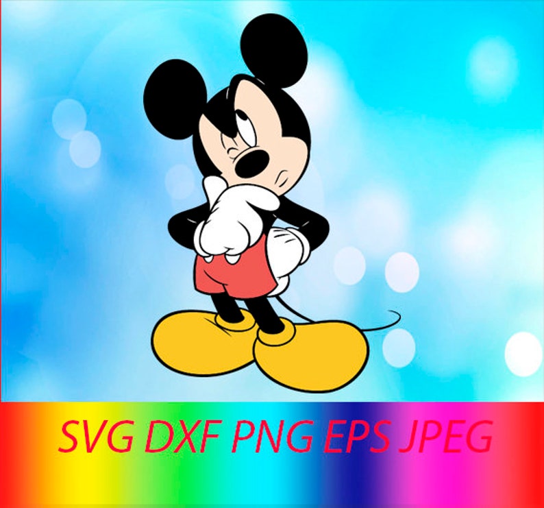 Download Clip Art Svg Mickey Mouse Vector Layered Cut File Silhouette Cameo Cricut Design Template Stencil Vinyl Decal Tshirt Heat Transfer Iron On Art Collectibles