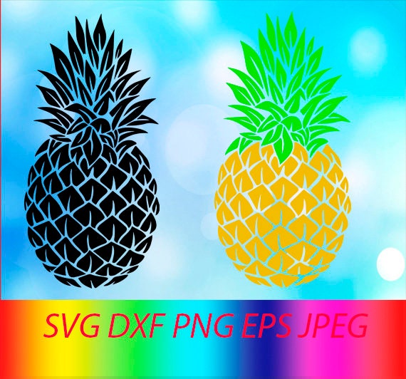 Download Svg Pineapple Vector Layered Cut File Silhouette Cameo Cricut Etsy
