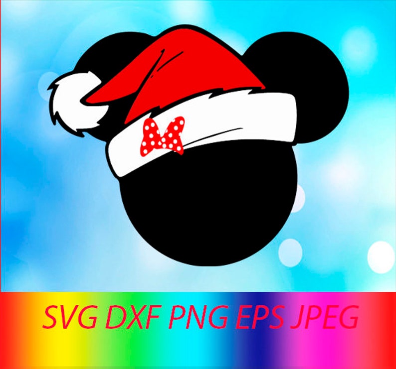 Download SVG Christmas Minnie Mouse Face Vector Layered CutFile | Etsy
