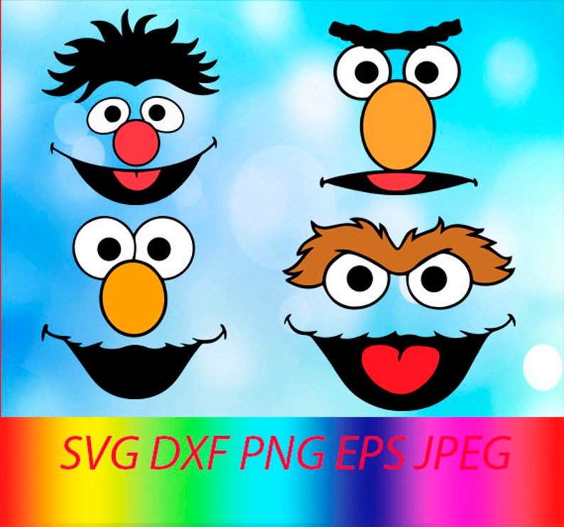 Download Clip Art Svg Elmo Collection Vector Layered Cut File Silhouette Cameo Cricut Design Template Stencil Vinyl Decal Tshirt Heat Transfer Iron On Art Collectibles