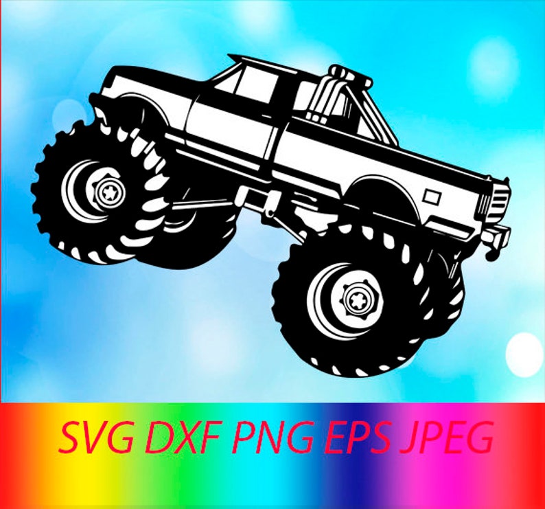 Download SVG Monster Truck Monster Machines Vector Layered Cut File ...