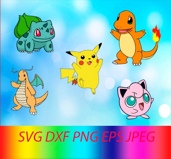 Download Svg Pokemon Vector Layered Cut File Silhouette Cameo Cricut Etsy