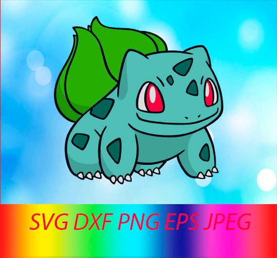Download Svg Bulbasaur Pokemon Vector Layered Cut File Silhouette Cameo Etsy