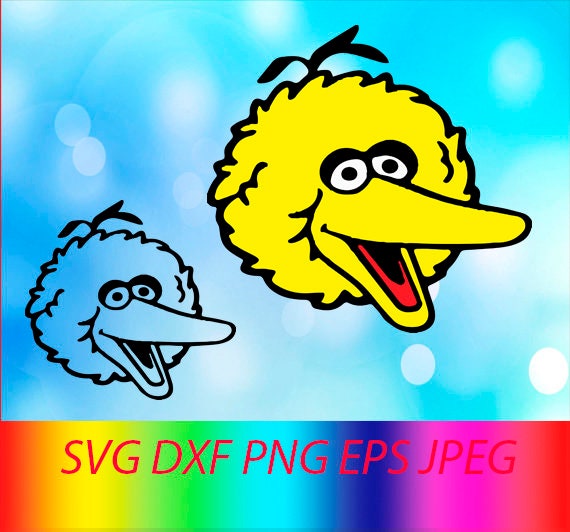 Download SVG ELMO Collection Big Bird face Vector Layered Cut File ...