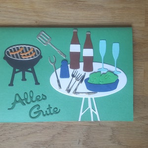 Karte Grillen Grill Angrillen Einladung Gutschein Geburtstag Mann