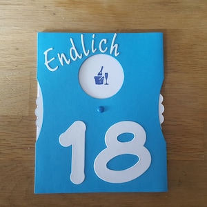 Karte 18. Geburtstag Name Parkscheibe Auto Zahl