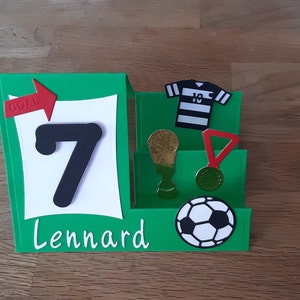 Karte Geburtstag Aufsteller Junge Fußball