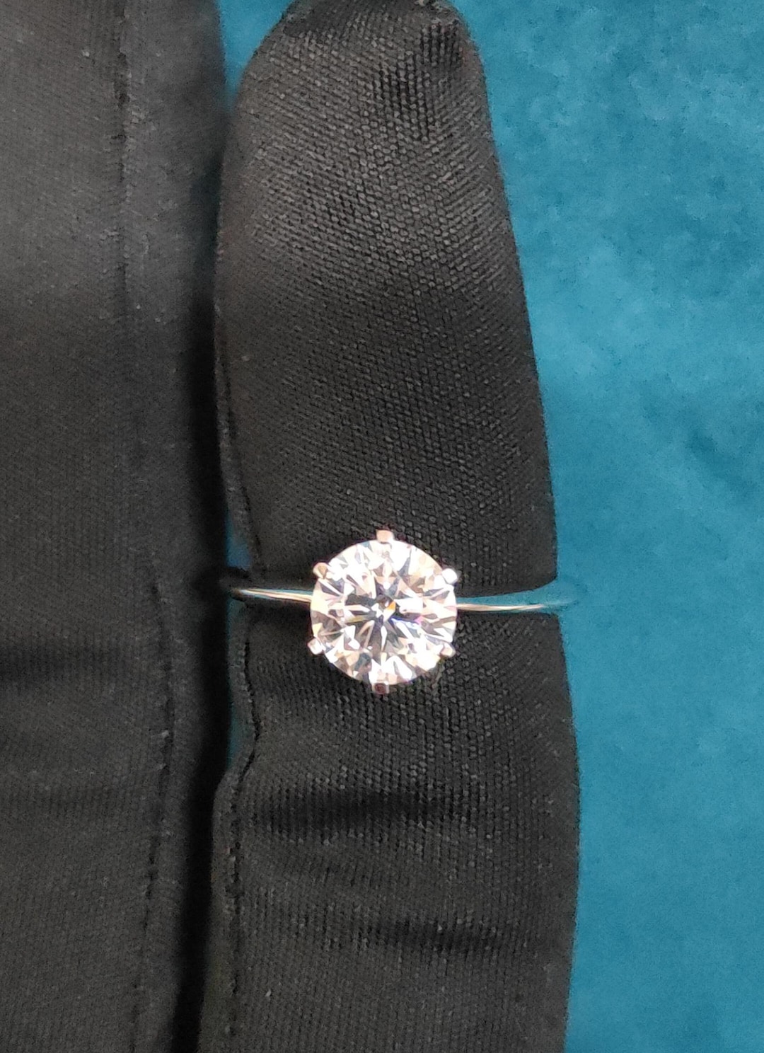 IGI Certified 1.25CT Lab Grown Diamond Ring, 14k White Gold Solitaire ...
