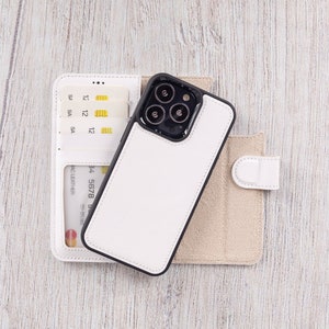 Personalized iPhone 13 Pro Leather Wallet Case: RFID Protective Phone Cover