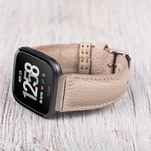Personalized Leather Fitbit Band: Versa 4, Sense 2, Versa 3