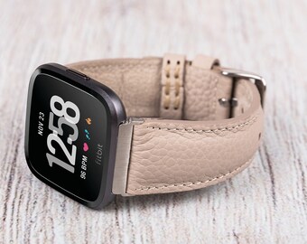 Personalized Leather Fitbit Band: Versa 4, Sense 2, Versa 3