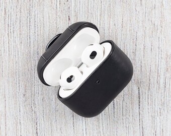 Personligt AirPods 3 läderfodral, anpassad herrgåva, maximalt skyddande fodral för AirPods 3, hörlursfodral i läder, present till honom