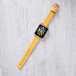 Personalized Leather Apple Watch Band: Full Grain iWatch Strap