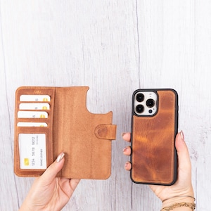 Ledertasche für iPhone 16, iPhone 16 Pro Max, iPhone 16 + iPhone 16 + RFID-Blocker, iPhone 16 Stand Wallet, Hochzeitsgeschenk