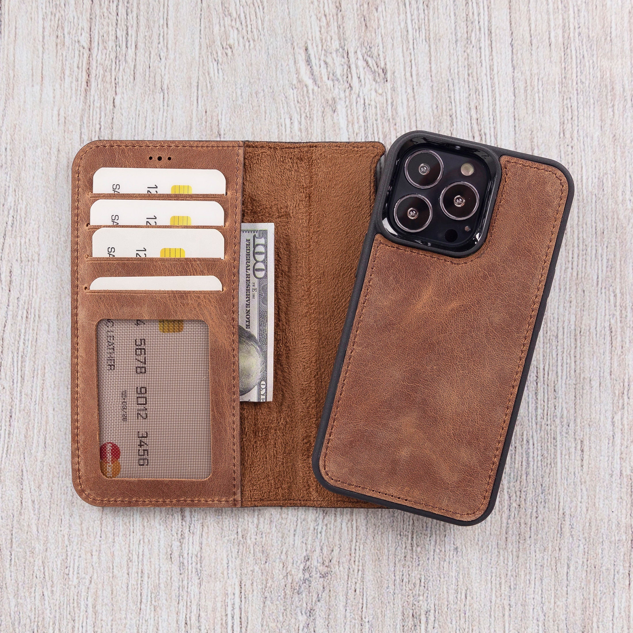 Iphone 13 Pro Detachable 2 in 1 Wallet Case Iphone Etsy