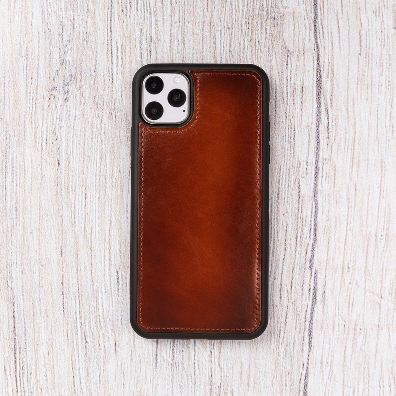 Personalized Best Phone Case for iPhone 11 Pro Max 6.5 iPhone 11 Pro Max Leather Wallet Handmade Bifold Wallet BURNISHED BROWN