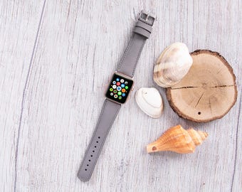 Full Grain Leather iWatch Band: Personalized Apple Watch Strap