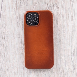 Beste iPhone 13 Pro-hoesje, iPhone 13 Pro 6,1" leren hoes, volnerf leer maximale beschermende achterkant, leren cadeau / GEBOREN BRUIN