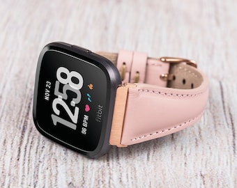 Leather Fitbit Band: Versa 4, Sense 2, Versa 3, Full Grain Strap