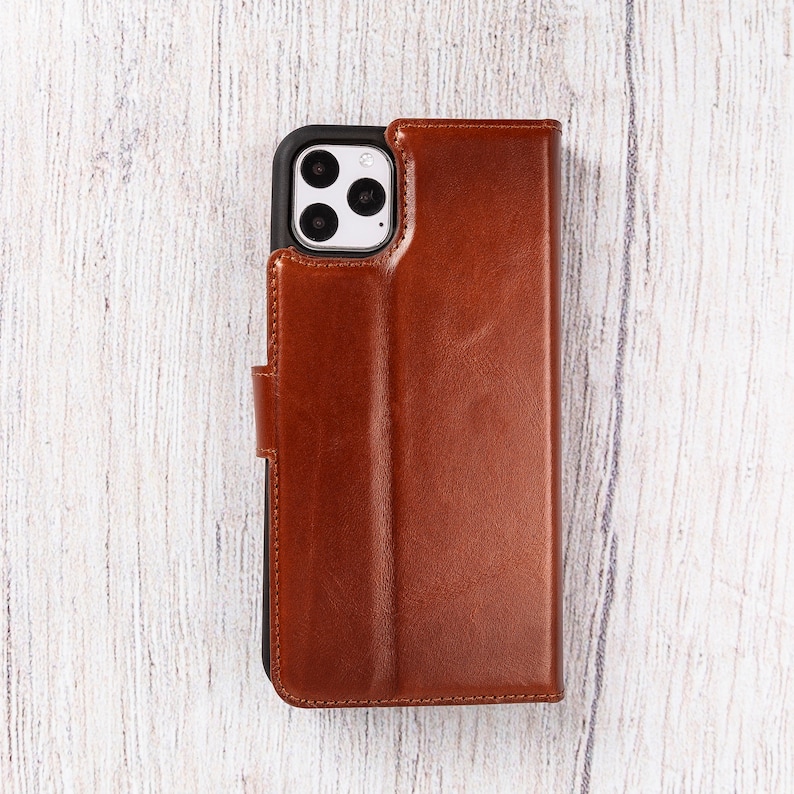 Personalized Best Phone Case for iPhone 11 Pro Max 6.5 iPhone 11 Pro Max Leather Wallet Handmade Bifold Wallet BURNISHED BROWN