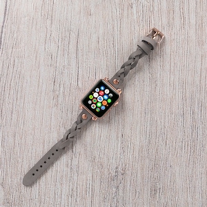 Braided Leather Apple Watch Band: Personalized iWatch Strap