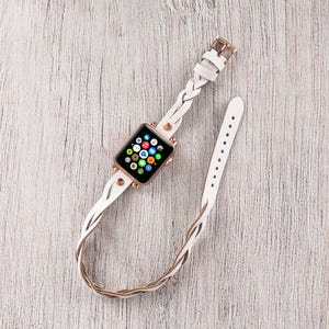 Leather iWatch Customized Band, Apple Watch Ultra Band, iWatch Leather Band, Apple Watch 46mm 42mm 49mm Bracelet, Apple Arm Band Womens Gift