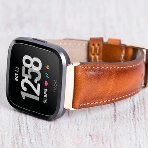 Burnished Brown Leather Fitbit Band: Versa & Sense Series