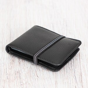 Portefeuille pour homme - Cadeau d'anniversaire - Cadeau collègue - Cadeau d'anniversaire - Cadeau de mariage - Cadeau fête des pères - Cadeau homme - Cadeau garçon d'honneur / NOIR